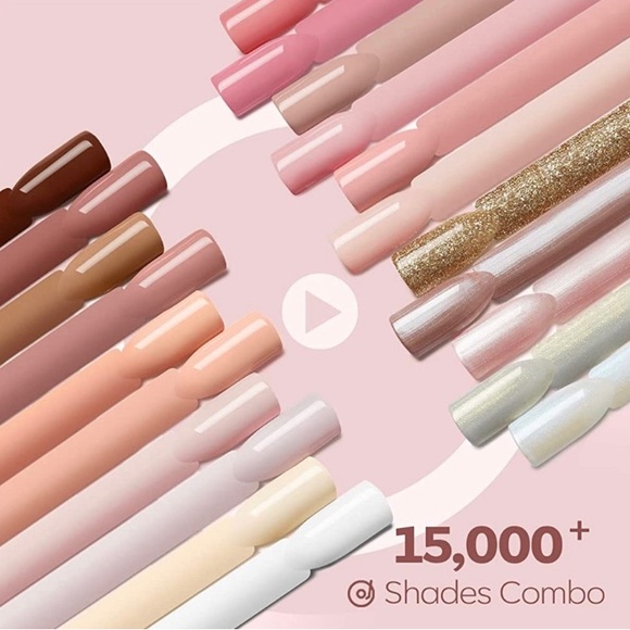 modelones 21 Colors Gel Nail Polish Set, Neutral Nude Gray Pink Solid Gel Polish - Picture 8 of 11